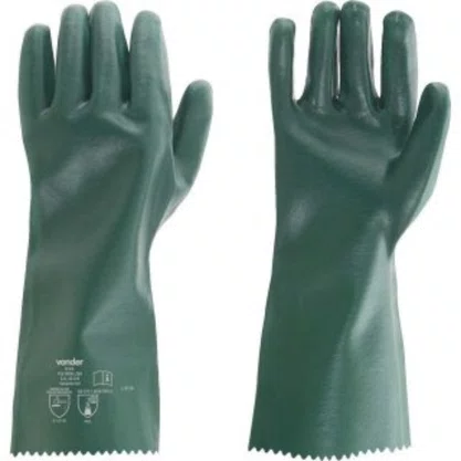 Luva Pvc Lisa C/ Forro 36Cm Verde Vonder