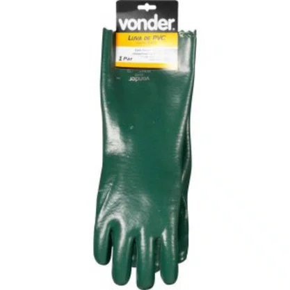Luva Pvc Lisa C/ Forro 36Cm Verde Vonder