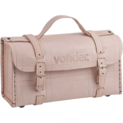Maleta Couro 33Cm P/Ferramenta Marrom Vonder