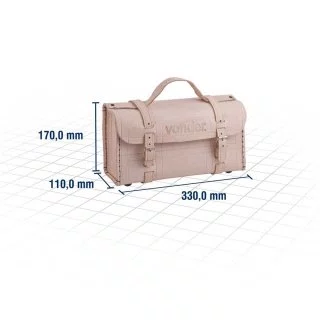 Maleta Couro 33Cm P/Ferramenta Marrom Vonder