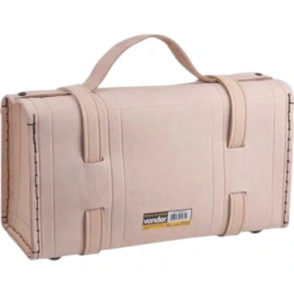 Maleta Couro 33Cm P/Ferramenta Marrom Vonder