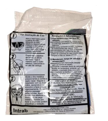 Máscara Descartável PFF2 COM Válvula INTRAB