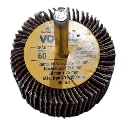 Mini Roda Lixa C/ Haste 50 X 25Mm Gr 60 Vonder