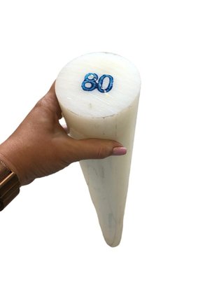 Barra Tarugo Nylon 6.0 80x1000mm Redondo