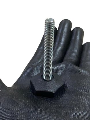 Pé Nivelador Sextavado 2811 Parafuso 5/16X2 Preto PP