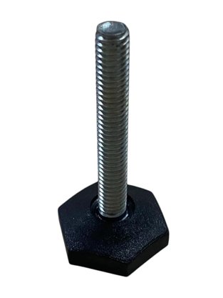 Pé Nivelador Sextavado 2811 Parafuso 5/16X2 Preto PP