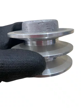 Polia em Alumínio 80 B2 3.1/8" 2 Canais Perfil B 80B2