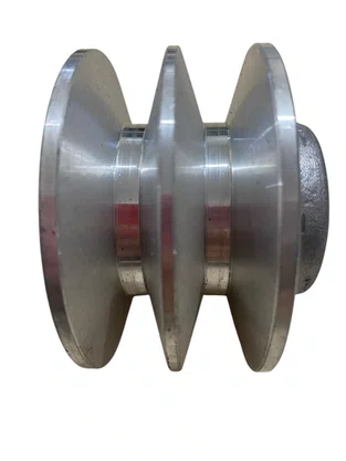 Polia em Alumínio 80 B2 3.1/8" 2 Canais Perfil B 80B2