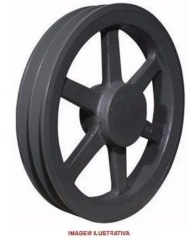Polia Ferro Fundido 200mm A2 2 Canais Perfil A 8" 200A2
