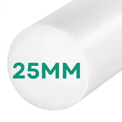 Barra Redonda Tarugo de  Poliacetal 25mm