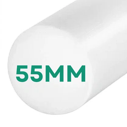 Barra Redonda Tarugo de  Poliacetal 55mm