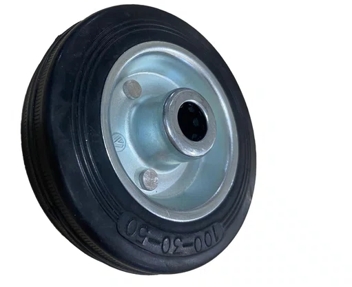 Roda Borracha 412 100mm 60KG com Rolamento AJAX