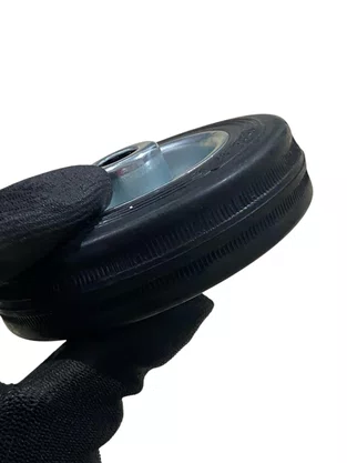 Roda Borracha Preta 4" 100mm 60kg VONDER