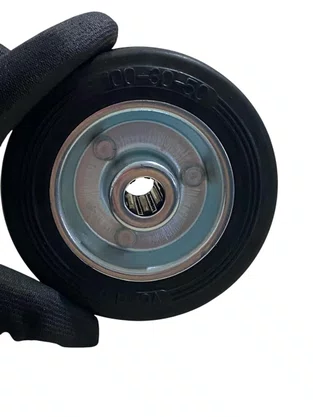 Roda Borracha Preta 4" 100mm 60kg VONDER