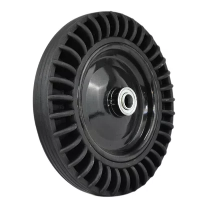 Roda Maciça 3,25x8 Eixo 25,6mm Rolamento Esfera Ajax