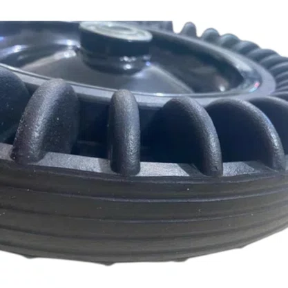 Roda Maciça 3,25x8 Eixo 25,6mm Rolamento Esfera Ajax