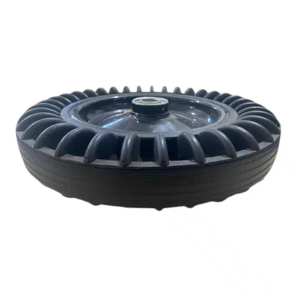 Roda Maciça 3,25x8 Eixo 25,6mm Rolamento Esfera Ajax