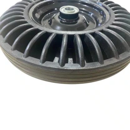 Roda Maciça 3,25x8 Eixo 25,6mm Rolamento Esfera Ajax