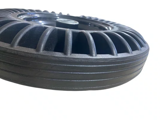 Roda Maciça 4.00-8 Eixo 25,4mm Rolamento Esfera 200kg AJAX - 1 peça
