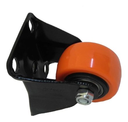 Rodízio Fixo Placa 1.5/8" Preto/Laranja COLSON - 1 peça