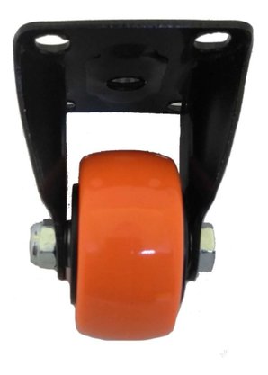 Rodízio Fixo Placa 1.5/8" Preto/Laranja COLSON - 1 peça