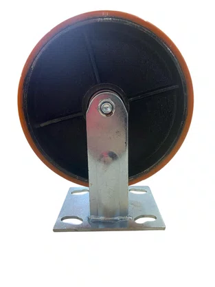 Rodízio Fixo Placa 82 FS PU AJAX 400Kg - 1 peça