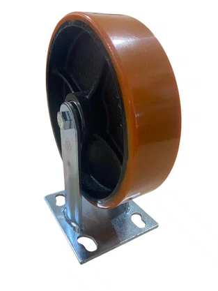 Rodízio Fixo Placa 82 FS PU AJAX 400Kg - 1 peça