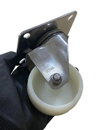 Rodízio Giratório Placa 312 Nylon Inox COLSON