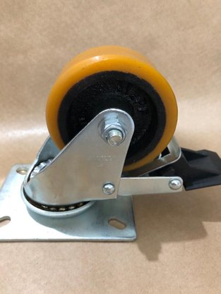 Rodízio Giratório Placa 312 FF FP Com Freio 170KG COLSON
