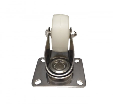 Rodízio Giratório Placa 412 Nylon Inox COLSON