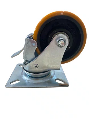 Rodízio Giratório Placa 414 Com Freio PFE 300KG COLSON