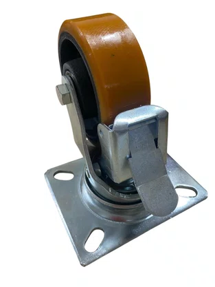 Rodízio Giratório Placa 414 Com Freio PFE 300KG COLSON