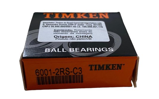 Rolamento 6001 DDU C3 TIMKEN 12X28X8