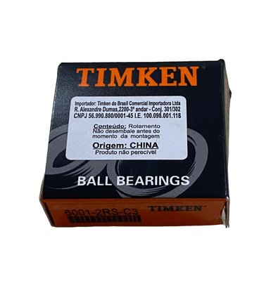 Rolamento 6001 DDU C3 TIMKEN 12X28X8