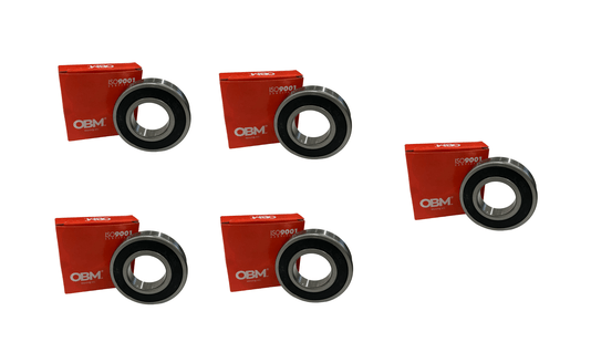 Rolamento 6207 2RS Marca OBM 35X72X17 -  Kit com 05 Rolamentos