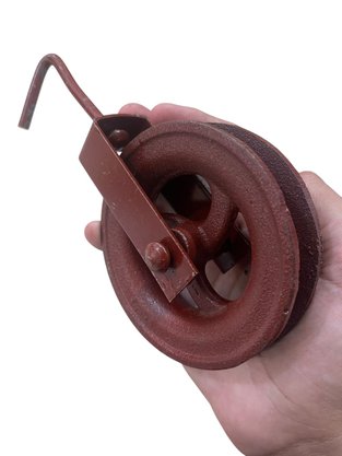 Roldana Para Cabo 10cm Metal Com Gancho 80Kg TENACE - 1PÇ