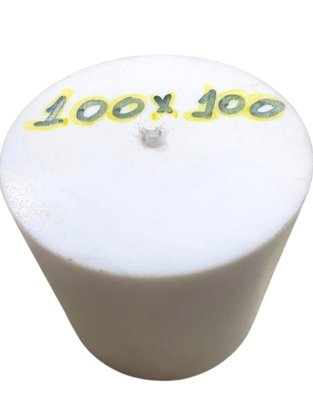 Barra Tarugo de Teflon PTFE Puro 100X100MM Alta Temperatura
