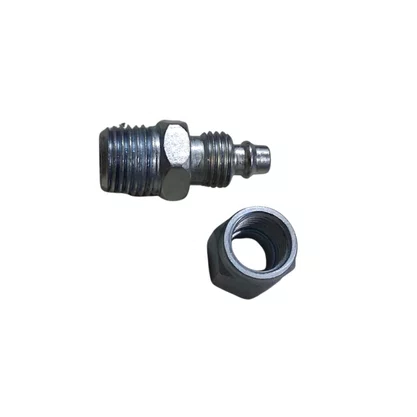 Terminal Rodoar Para Mangueira Pu 8Mm Rosca Macho 1/4 Com Porca Metalfort
