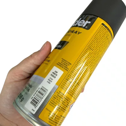 Tinta Spray Preto Fosco 350ml Alta Temperatura VONDER