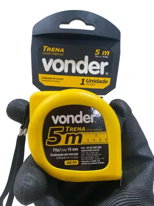 Trena Aço 5mt X 19mm Econômica VONDER