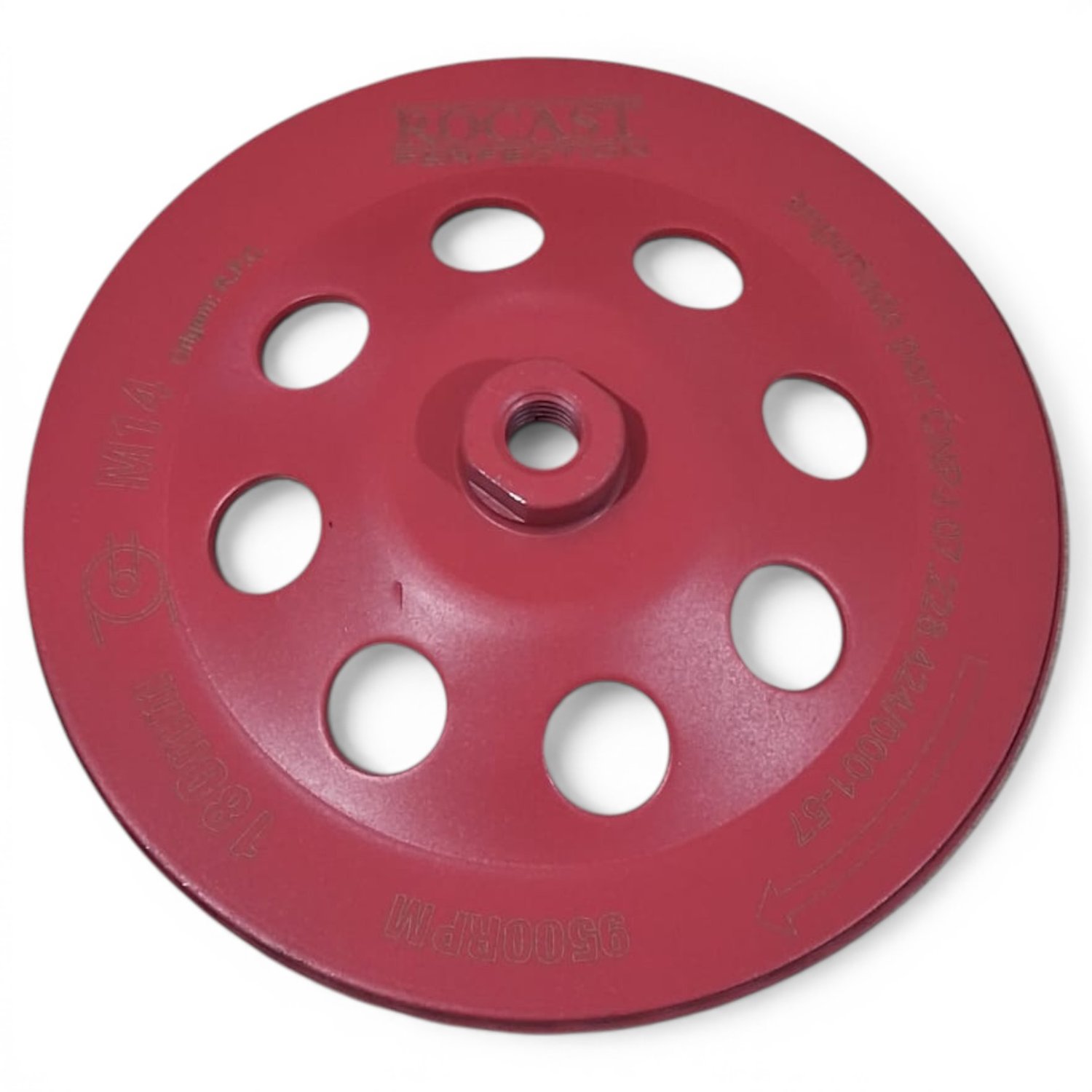 Rebolo Diamantado Tipo Prato 180Xm14 C/Rosca Rocast