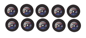 10 peças de Disco de Corte 10x1/8x3/4 KRONOS - KIT