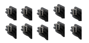 10 peças de Emenda Dupla DIN 12-B2 CM - KIT