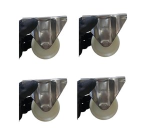 4 peças de Rodízio Fixo Placa 312 NY.FP Nylon Inox COLSON