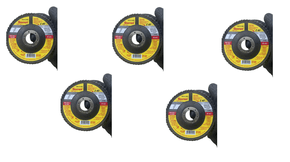 5 peças de Disco Flap 4.1/2 G-40 B Zirconado STARRET - KIT