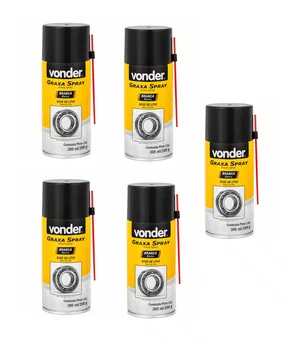 5 unidades Graxa Spray Branca 300ml/200g VONDER - KIT