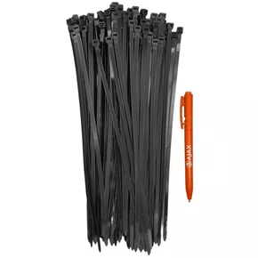 Kit 100 Abraçadeira Nylon 250X4,8Mm Pt Ajax
