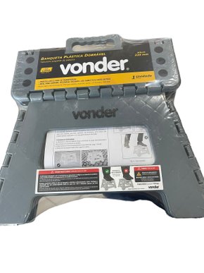 Banqueta Plástica Dobrável 220MM Cinza VONDER