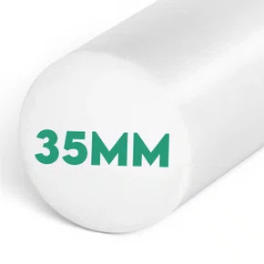 Barra Tarugo Nylon 66 35mm 1 Metro Redonda Tecnyl