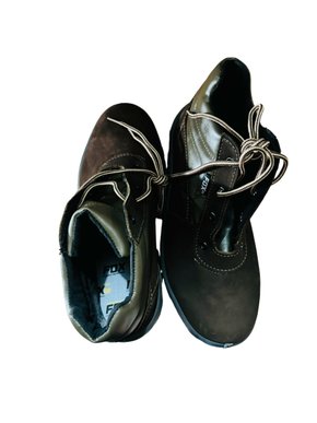 Botina Nobuck Marrom com Cadarço e Bico 43 FOX - PAR